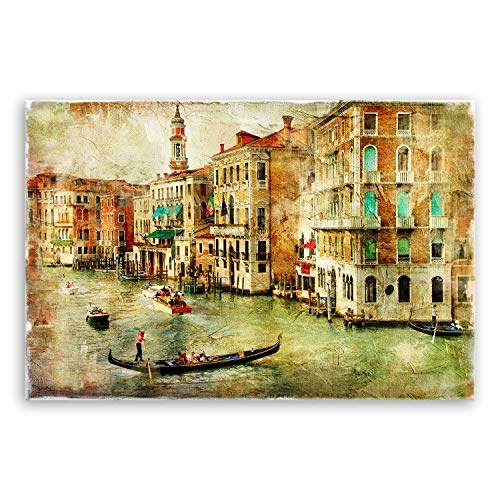 ge Bildet® hochwertiges Leinwandbild XXL - amazing Venice - Venedig - natur - 120 x 80 cm einteilig 1092