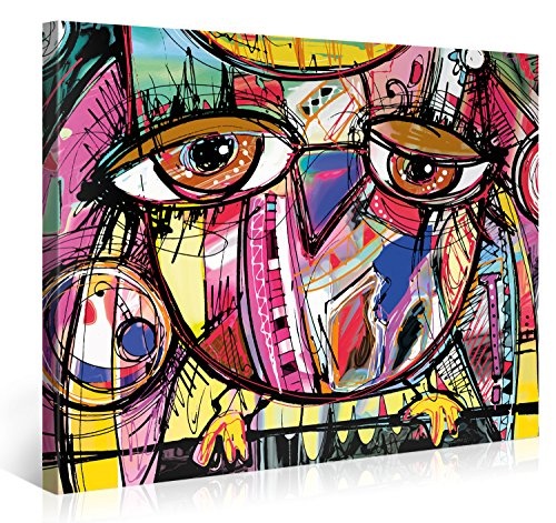 Gallery of Innovative Art Premium Leinwanddruck 100x75cm - Doodle Owl - XXL Kunstdruck Auf Leinwand Auf 2cm Holz-Keilrahmen Für Schlaf- Und Wohnzimmer