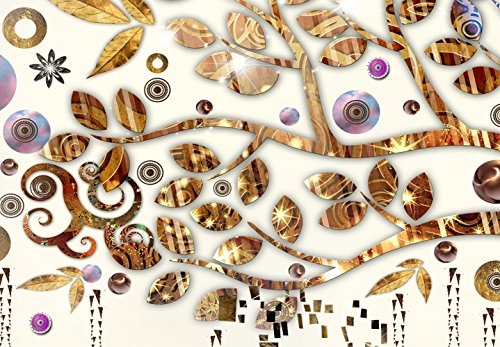 murando - Bilder Baum Klimt 200x80 cm Vlies Leinwandbild 5 TLG Kunstdruck modern Wandbilder XXL Wanddekoration Design Wand Bild - Abstrakt l-A-0009-b-n