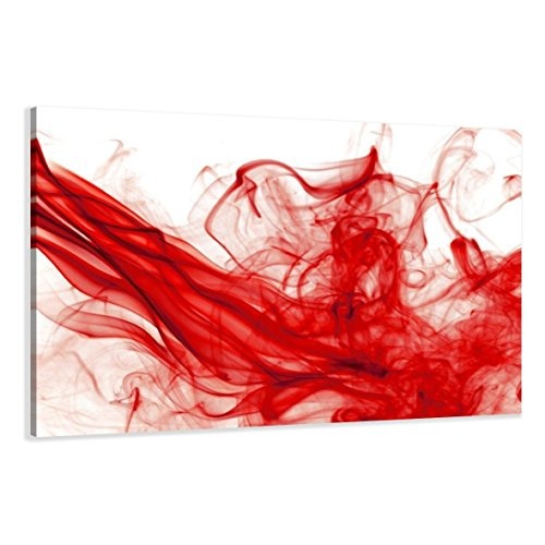 Bild & Kunstdruck der deutschen Marke Visario 120 x 80 cm 5120 Bilder auf Leinwand Kunstdrucke roter Rauch Wandbild
