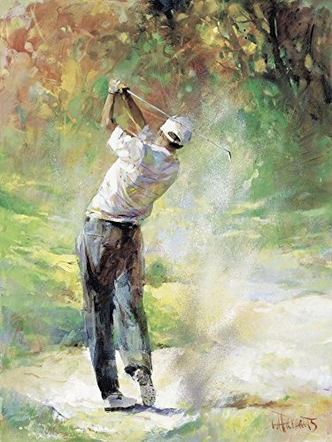 Artland Qualitätsbilder I Bild auf Leinwand Leinwandbilder Wandbilder 60 x 80 cm Sport Ballsport Golf Malerei Grün B8XP Ein Perfekter Tag