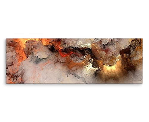 Panoramabild 150x50cm Gemälde abstrakt modern chic chic dekorativ schön deko schön deko er Wolken mit Lichtdurchbruch auf Leinwand exklusives Wandbild moderne Fotografie für ihre Wand in vielen Größen