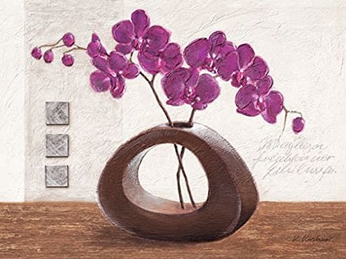 Keilrahmen-Bild - Karsten Kirchner: Pink Grace II 40 x 50 cm Leinwandbild Stillleben modern Vasen Blüten lila