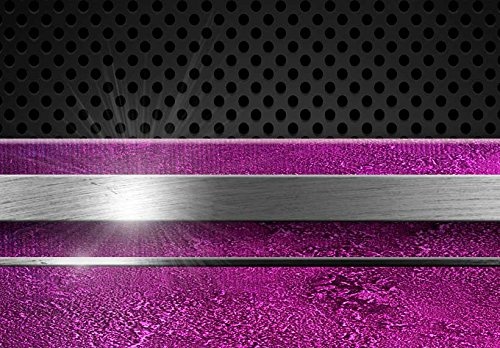 murando - Bilder Abstrakt 200x90 cm - Vlies Leinwandbild - 4 TLG - Kunstdruck - modern - Wandbilder XXL - Wanddekoration - Design - Wand Bild - schwarz grau lila Diamant a-A-0058-b-k