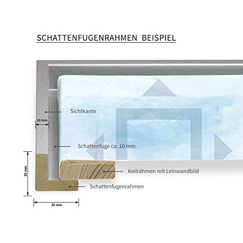 Bildershop-24 Schattenfugenrahmen Hamburg für Leinwände und Keilrahmen 40x40cm Schwarz (matt lackiert)