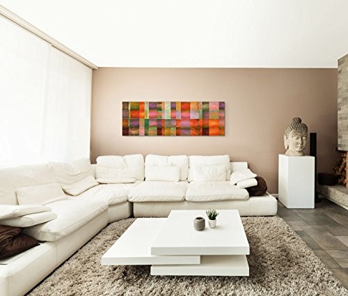 150x50cm Leinwandbild auf Keilrahmen Hintergrund abstrakt bunt Wandbild auf Leinwand als Panorama