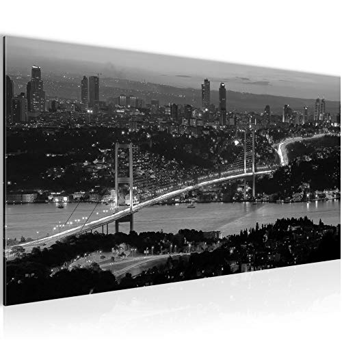 Bilder Istanbul Türkei Wandbild 100 x 40 cm Vlies - Leinwand Bild XXL Format Wandbilder Wohnzimmer Wohnung Deko Kunstdrucke Weiß 1 Teilig - Made IN Germany - Fertig zum Aufhängen 603812c