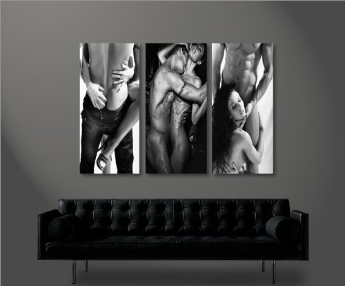 islandburner Bild Bilder auf Leinwand Erotic Shades of Grey Akt XXL Poster Leinwandbild Wandbild Dekoartikel Wohnzimmer Marke