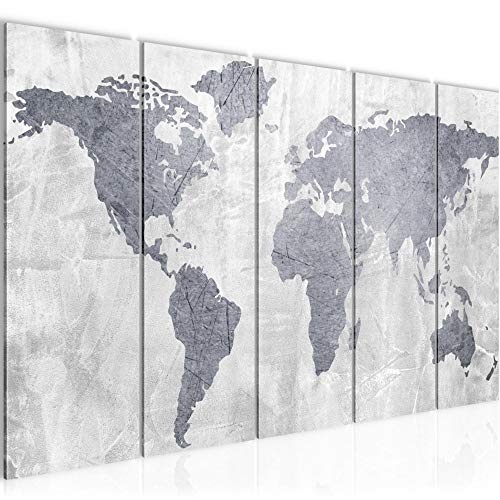 Bilder Weltkarte World map Wandbild 200 x 80 cm Vlies -...