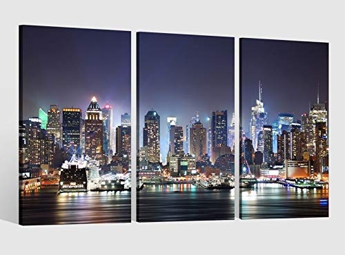 Leinwandbild 3 tlg Skyline New York Stadt USA Bild Bilder...