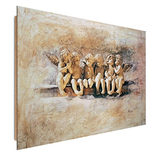 Feeby. Wandbilder - 1 Teilig- 80x60 cm - Bilder Kunstdrucke Deko Panel, ENGEL, RELIGION, BRAUN