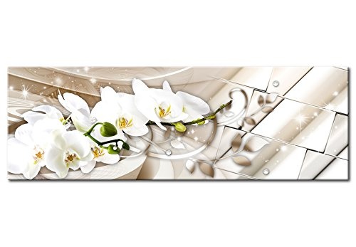 murando - Bilder 120x40 cm Vlies Leinwandbild 1 TLG Kunstdruck modern Wandbilder XXL Wanddekoration Design Wand Bild - Orchidee Blumen Abstrakt b-B-0144-b-b