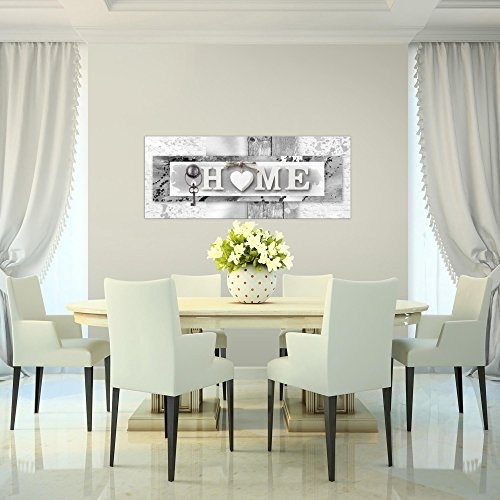 Bilder Home Wandbild 100 x 40 cm Vlies - Leinwand Bild XXL Format Wandbilder Wohnzimmer Wohnung Deko Kunstdrucke Weiß 1 Teilig - Made IN Germany - Fertig zum Aufhängen 013712c