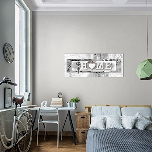 Bilder Home Wandbild 100 x 40 cm Vlies - Leinwand Bild XXL Format Wandbilder Wohnzimmer Wohnung Deko Kunstdrucke Weiß 1 Teilig - Made IN Germany - Fertig zum Aufhängen 013712c