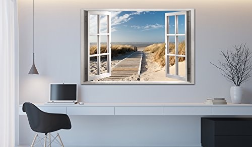 murando - Bilder Fensterblick 90x60 cm Vlies Leinwandbild...