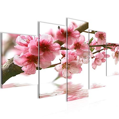 Bilder Sakura Blumen Wandbild 150 x 75 cm Vlies - Leinwand Bild XXL Format Wandbilder Wohnung Deko Kunstdrucke - MADE IN GERMANY - Fertig zum Aufhängen 200253a