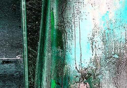 murando - Bilder Abstrakt 150x50 cm Vlies Leinwandbild 1 TLG Kunstdruck modern Wandbilder XXL Wanddekoration Design Wand Bild - grau Silber blau a-A-0495-b-a