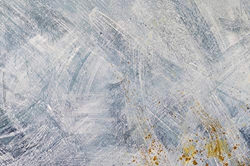 KunstLoft® XXL Gemälde Winterliche Sonne 180x120cm | original handgemalte Bilder | Abstrakt Nebel Grau Blau | Leinwand-Bild Ölgemälde einteilig groß | Modernes Kunst Ölbild