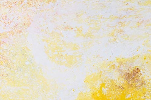 KunstLoft® XXL Gemälde Sonne im Herzen 200x150cm | original handgemalte Bilder | Abstrakt Spritzer Gelb Weiß | Leinwand-Bild Ölgemälde einteilig groß | Modernes Kunst Ölbild