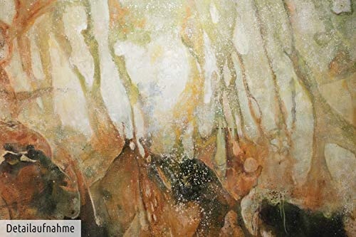 KunstLoft® XXL Gemälde Der Sonne entgegen 180x120cm | original handgemalte Bilder | Abstrakt Braun Schwarz Verschwommen | Leinwand-Bild Ölgemälde einteilig groß | Modernes Kunst Ölbild