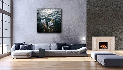 Voss Fine Art Photography Leinwandbild in Galerie-Qualität. Duckdalben an der Ostsee bei Scharbeutz Open Edition. Leinwandbild aufgezogen auf Naturholz Keilrahmen als Kunst Wandbild