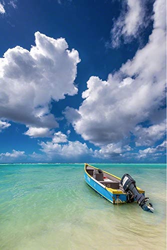 Voss Fine Art Photography Leinwandbild in Galerie Qualität. Fischerboot in der Karibik auf der Insel Barbados. Leinwand Foto aufgezogen auf Naturholz Keilrahmen als Kunst Wandbild | Bild