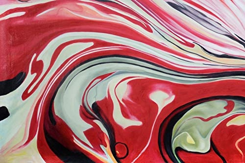 KunstLoft® XXL Gemälde Liebeslilie 180x120cm | original handgemalte Bilder | Blume Rot Liebe XXL | Leinwand-Bild Ölgemälde einteilig groß | Modernes Kunst Ölbild