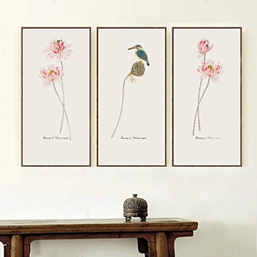 WICOEB Qi Baishi Handgemalte Tinte Triple Xuan Guan Dekorative Malerei Handgemalte Blumen Und Vögel Xuan Geschlossenen Wohnzimmer Studie Dekorative Malerei