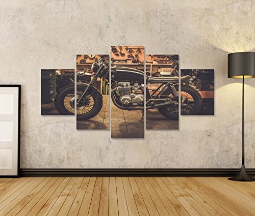 islandburner Bild Bilder auf Leinwand Vintage Motorrad...