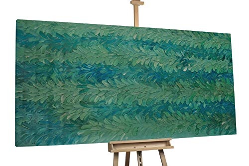 KunstLoft® XXL Gemälde Meeresrauschen 200x100cm | original handgemalte Bilder | Abstrakt Meer Blau Türkis | Leinwand-Bild Ölgemälde einteilig groß | Modernes Kunst Ölbild