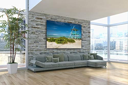 Voss Fine Art Photography Leinwandbild in Galerie Qualität. Strandbild von einem Strand auf Bonair in der Karibik Leinwand Foto aufgezogen auf Naturholz Keilrahmen als Kunst Wandbild | Bild
