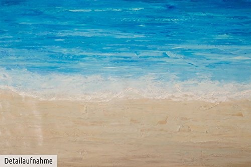 KunstLoft® XXL Gemälde Weltumsegelung 180x120cm | original handgemalte Bilder | Strand Blau Meer Küste | Leinwand-Bild gemälde einteilig groß | Modernes Kunst bild