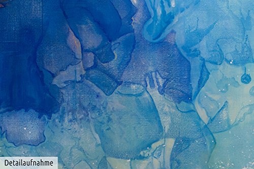 KunstLoft® XXL Gemälde Wave after Wave 180x120cm | original handgemalte Bilder | Abstrakt Meer Strand Blau Beige Deko | Leinwand-Bild Ölgemälde einteilig groß | Modernes Kunst Ölbild