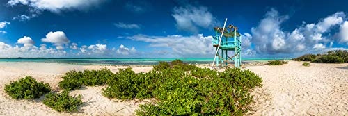 Voss Fine Art Photography Leinwandbild in Galerie Qualität. Karibischer Strand auf der Insel Bonair in der Karibik. Leinwand Panoramabild aufgezogen auf Naturholz Keilrahmen als Kunst Wandbild | Bild