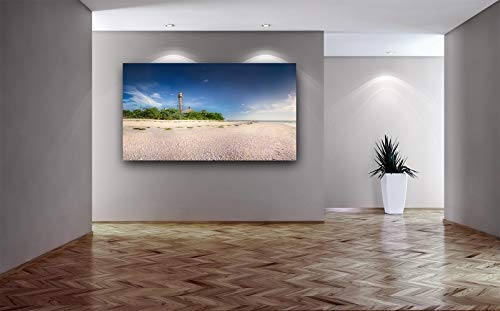 Voss Fine Art Photography Leinwandbild in Galerie Qualität. USA/Florida. Strand auf Sanibel Island mit Leuchtturm. Leinwandbild aufgezogen auf Naturholz Keilrahmen als Kunst Wandbild | Bild