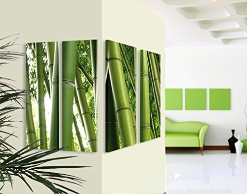 Leinwandbild Bamboo Trees Quattro Bambus Blätter...