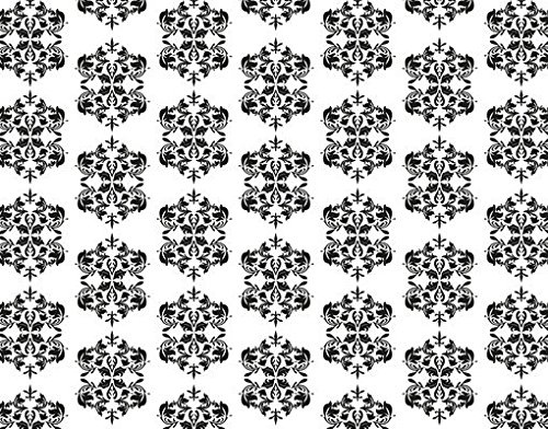Leinwandbild No.AC144 Schwarzweißes Muster 25-teilig Dekor Blüten Punkte Floral, Leinwand, Leinwandbild XXL, Leinwanddruck, Wandbild