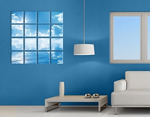 Leinwandbild Above Sea Level 16-teilig Himmel Blau Wolken Fliegen Luft Himmel, Leinwand, Leinwandbild XXL, Leinwanddruck, Wandbild
