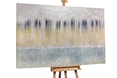 KunstLoft® XXL Gemälde Sepia 180x120cm | original handgemalte Bilder | Abstrakt Weiß Grau | Leinwand-Bild Ölgemälde einteilig groß | Modernes Kunst Ölbild