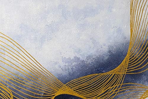 KunstLoft® XXL Gemälde Galaktische Wellen 180x120cm | original handgemalte Bilder | Modern Abstrakt Grau Schwarz | Leinwand-Bild Ölgemälde einteilig groß | Modernes Kunst Ölbild