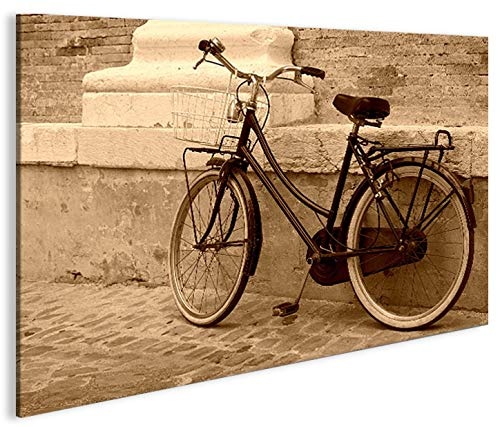 islandburner Bild Bilder auf Leinwand Hollandrad Sepia Retro Altes Fahrrad 1p XXL Poster Leinwandbild Wandbild Dekoartikel Wohnzimmer Marke