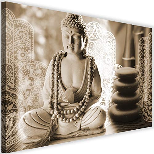 Feeby Bilder Buddha 60x40 cm Leinwandbild 1 Teilig -...