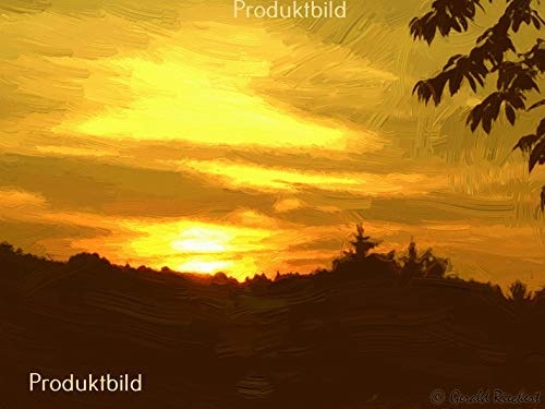 Gerald Riechert Wand-Bild Goldener Sonnenuntergang Motiv Ölgemälde