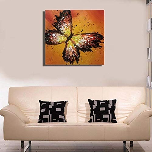 SHYHSCLBD Handgemaltes Ölgemälde,Abstrakte Tier, Niedliche Rehe In Der Blue River, Kunst Malerei Geeignet Für Home Wohnzimmer Restaurant Hintergrund Wandschmuck, 150 X 150 cm