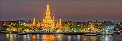 XXL Panorama Leinwandbild, Wat Aurun Tempel Bangkok, EIN...