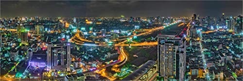 XXL Panorama Leinwandbild, Intersection Bangkok Thailand,...