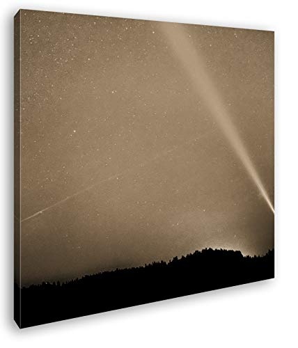 deyoli Sternhimmel Format: 70x70 Effekt: Sepia als Leinwandbild, Motiv fertig gerahmt auf Echtholzrahmen, Hochwertiger Digitaldruck mit Rahmen, Kein Poster oder Plakat