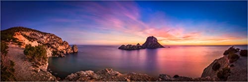 XXL Panorama Leinwandbild, Spanien Ibiza Küste Es...
