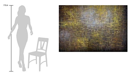 KunstLoft® XXL Gemälde Sand der Wüste 180x120cm | original handgemalte Bilder | Abstrakt Sand Gold | Leinwand-Bild Ölgemälde einteilig groß | Modernes Kunst Ölbild