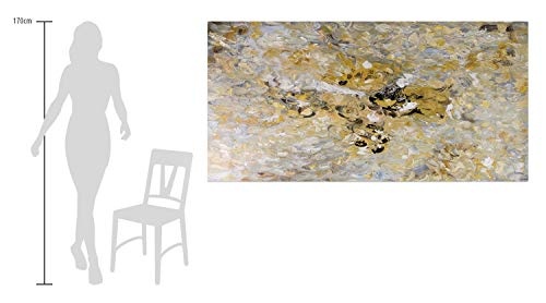 KunstLoft® XXL Gemälde Verrinnender Sand 200x100cm | original handgemalte Bilder | Abstrakt Gelb Beige | Leinwand-Bild Ölgemälde einteilig groß | Modernes Kunst Ölbild